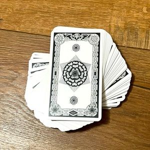 BLACK AND WHITE FULL DECK OF TAROT CARDS
